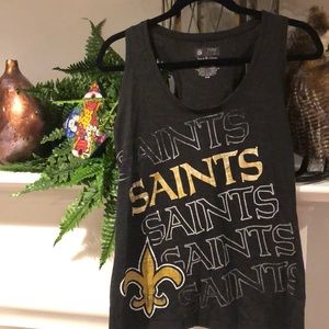 SAINTS racer back tee